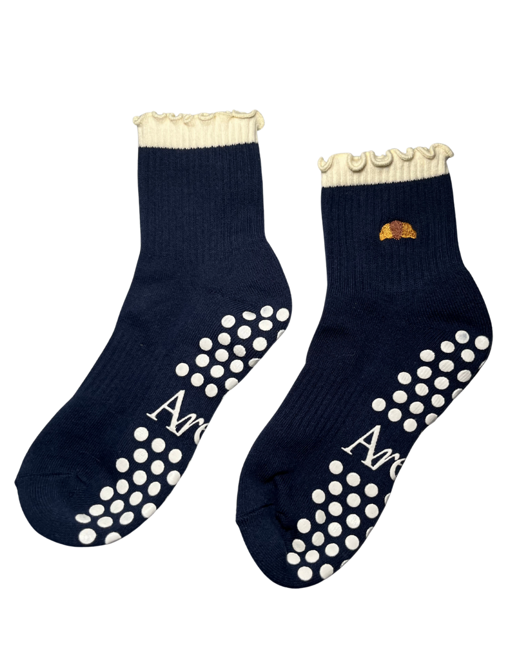 Grip Socks - Midnight Croissant