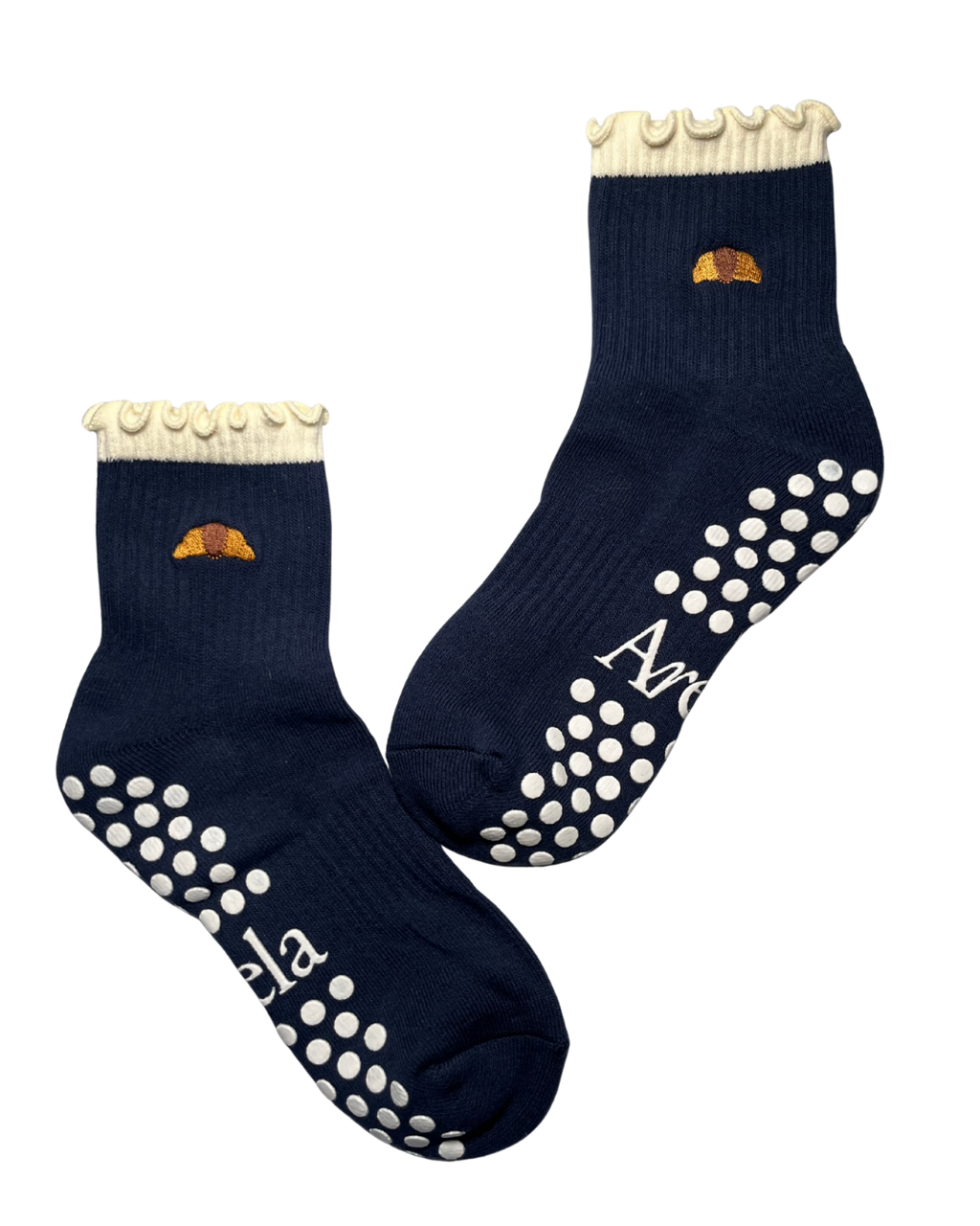 Grip Socks - Midnight Croissant