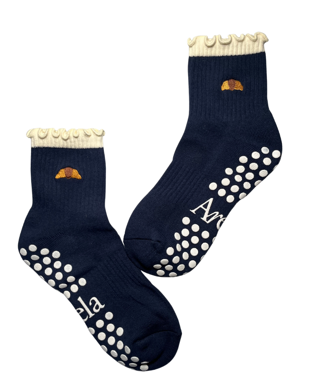 Grip Socks - Midnight Croissant