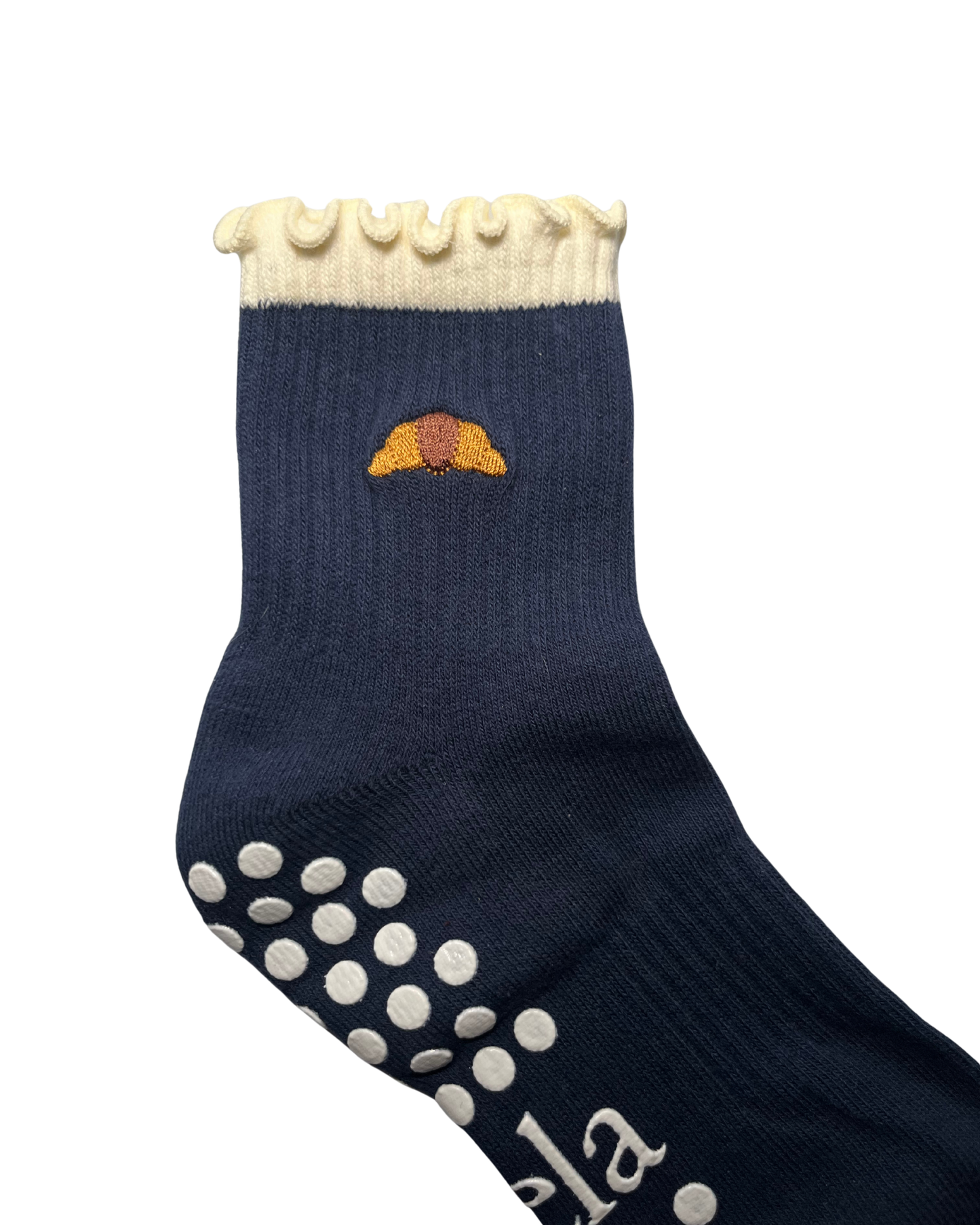 Grip Socks - Midnight Croissant