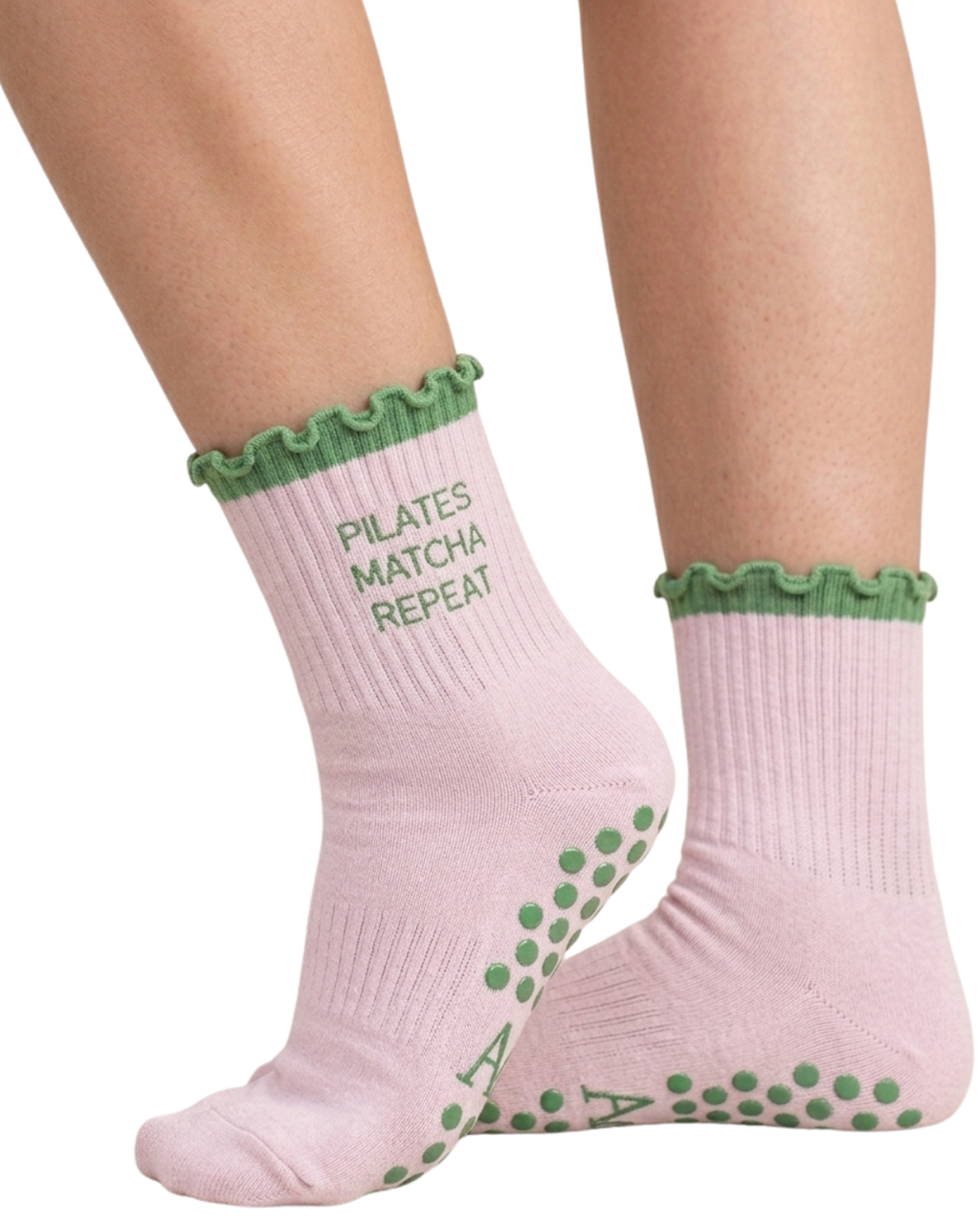 Grip Socks - Strawberry Matcha