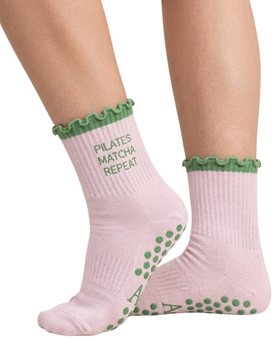 Grip Socks - Strawberry Matcha