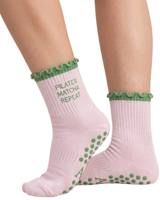 Grip Socks - Strawberry Matcha